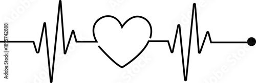 Heart Rhythm Icon Vector Illustration For Medical Healthcare Cardiology Design With Pulse Line Symbol In Modern Style Collection Group Monitoring Iconography.