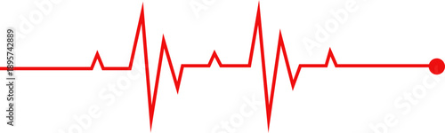 Heart Rhythm Icon Vector Illustration For Medical Healthcare Cardiology Design With Pulse Line Symbol In Modern Style Collection Group Monitoring Iconography.