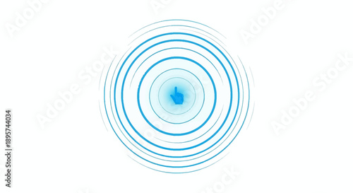 Touchscreen interface with ripple effect