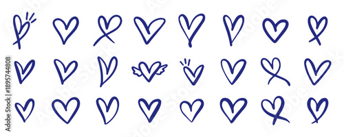 Sketchy Love Heart Icon Collection