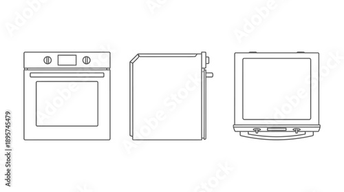 Oven, Refrigerator, Monitor - Minimalist Design