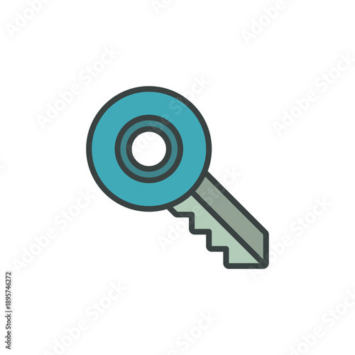key in keyhole vector illustration