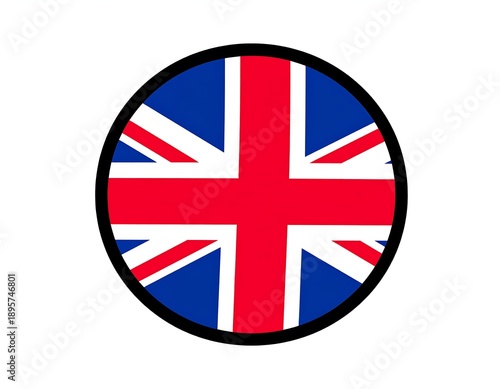 Simplified illustration of the United Kingdom's flag within a black circle Free Download Simplified illustration of the United Kingdom's flag within a black circle - GFXLoad