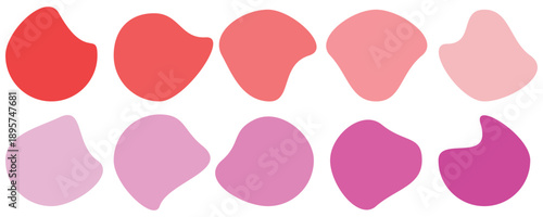 Blob shapes colorful collection vector design elements isolated. Abstract stains shape vector set. Isolated on white background. Vector illustration.