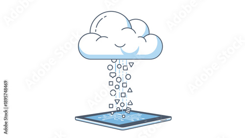 Cloud Storage Downloading Data to a Tablet Device