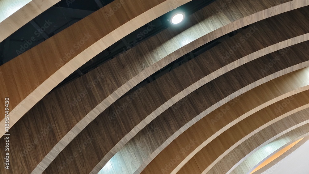 Obraz premium the facade of an abstract building forming rows of curved rows
