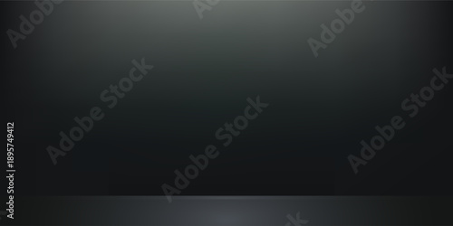 Showcase Black studio room. Limbo dark grey spotlight background. Abstract 3d backdrop for product presentation.  stand