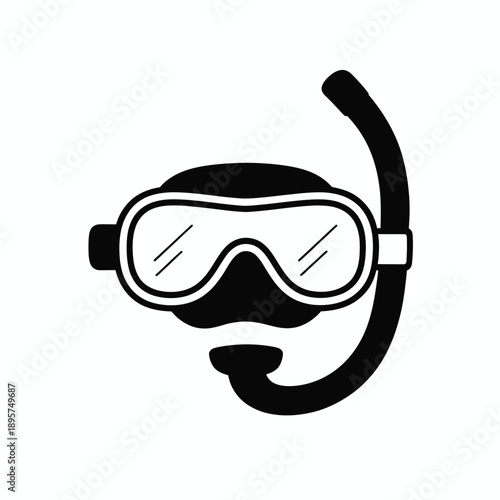 Snorkeling mask and snorkel icon