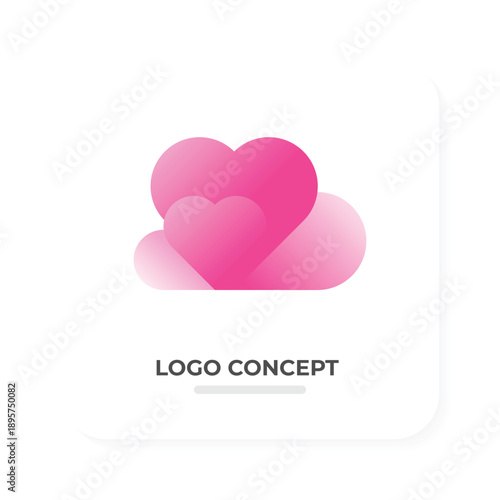 modern abstract cloud shape with smooth gradients and soft shadows