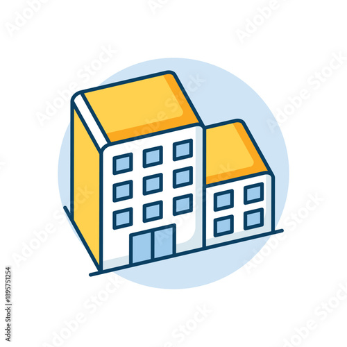 Office Building icon clean and modern vector illustration