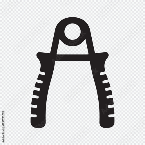Hand Gripper Vector Icon, Gym and Fitness Equipment for Grip Strength Training