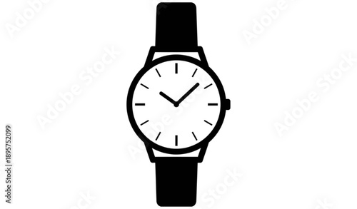 Watch Flat Vector Icon Isolated on White Background
