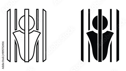 Abstract geometric logo design elements