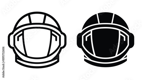 Helmet icon set for safety and protection