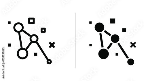 Molecular structure diagram with different fill styles