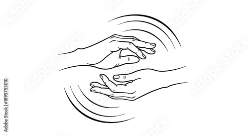 Two hands reaching out to each other in a gesture of support and unity.