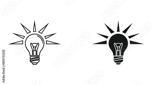 Creative idea representation with light bulb illustration