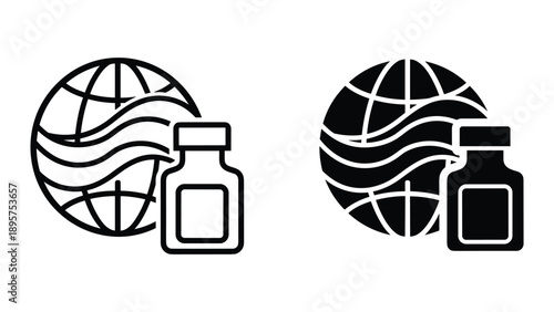 Global vaccine distribution concept