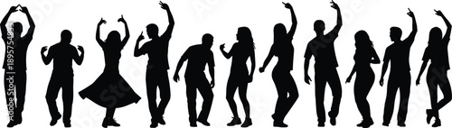 Set of professional male swimmer silhouettes in action, athletic figures performing various swimming strokes, freestyle and butterfly techniques, sports vector illustration collection,