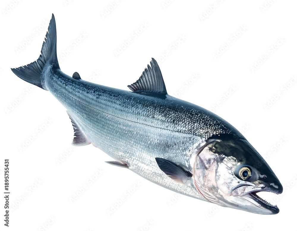 Obraz premium Silvery, sleek, and animated, the fish swims gracefully
