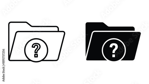 Unknown file folder icon set