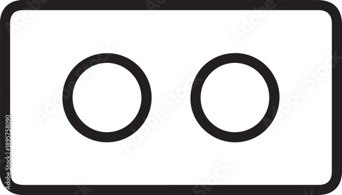 Cinder Block Silhouette Icon, Concrete Brick Shape, Construction Material Vector