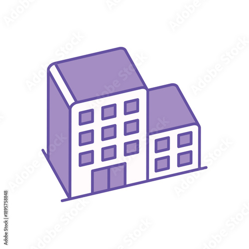 Office Building icon clean and modern vector illustration