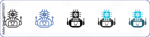 Artificial Intelligence Single Icon Pack Multistyle