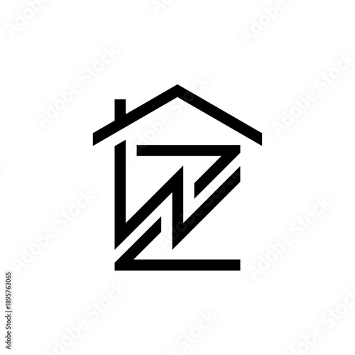 initial letter WZ real estate monogram logo