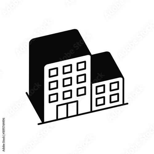 Office Building icon clean and modern vector illustration
