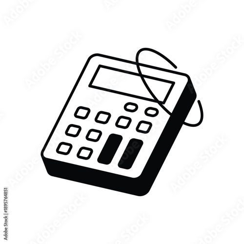 Calculator icon clean and modern vector illustration