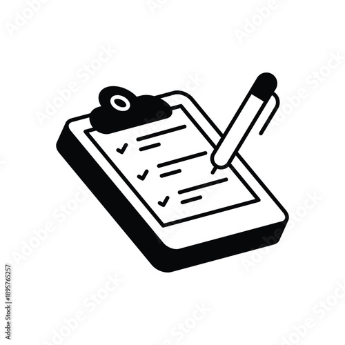 Clipboard icon clean and modern vector illustration