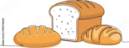 Freshly baked bread assortment