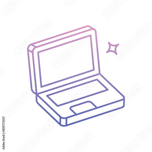 Laptop icon clean and modern vector illustration