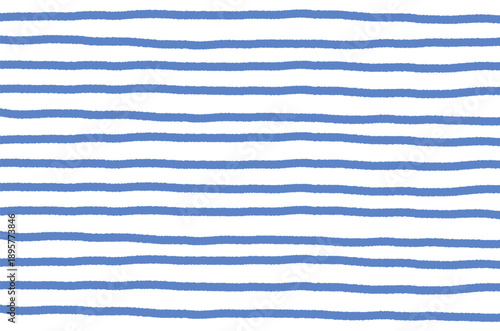 Nautical blue hand-drawn stripes seamless pattern. Elegant Mediterranean coastal aesthetic for beach decor, navy style apparel, and summer travel stationery design