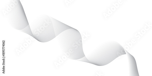 abstract gradient wave Futuristic gray white abstract background. geometric flowing web smoke sound music digital blend curve line texture backgound.