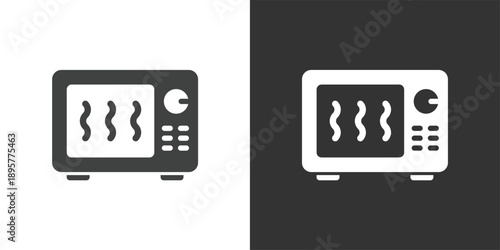 Kitchen Microwave icon. Solid glyph series icon