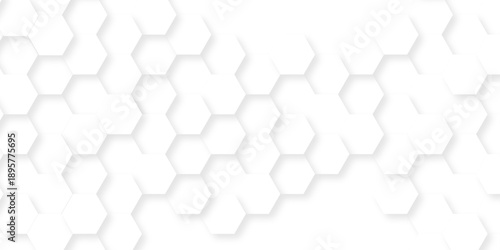 White paper texture abstract grid tile seamless hexagon wall creative metal business wallpaper texture background.