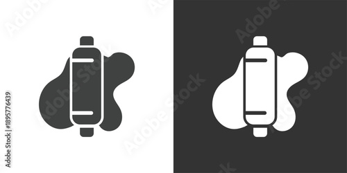 Rolling Pin icon. Solid glyph series icon