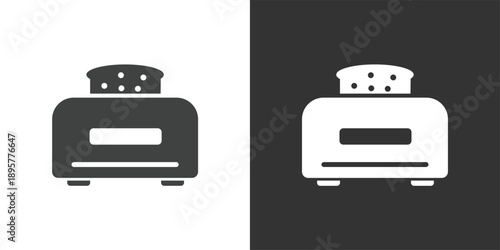 Bread Toaster icon. Solid glyph series icon