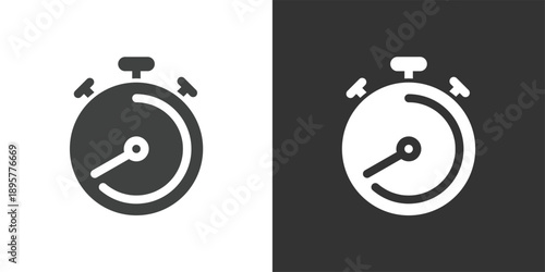 Kitchen Timer icon. Solid glyph series icon