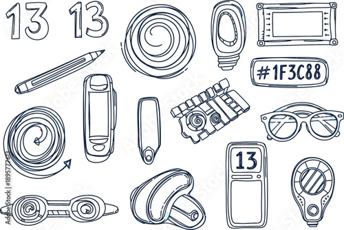 doodle icons for design and creativity
