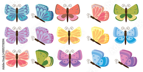 cartoon mariposa vector