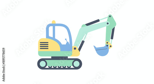 Compact Excavator Construction Vehicle Playful Design