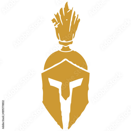 Golden Spartan Helmet