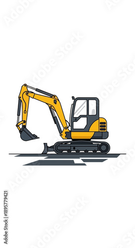 Compact Excavator Machinery For Construction Site Work