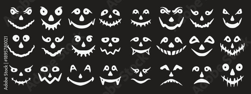 ghost faces illustration