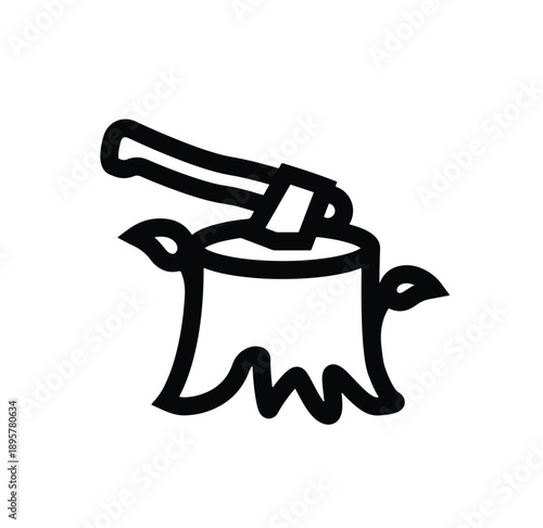 Deforestation line icon