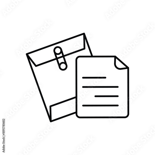 Documents icon clean and modern vector illustration