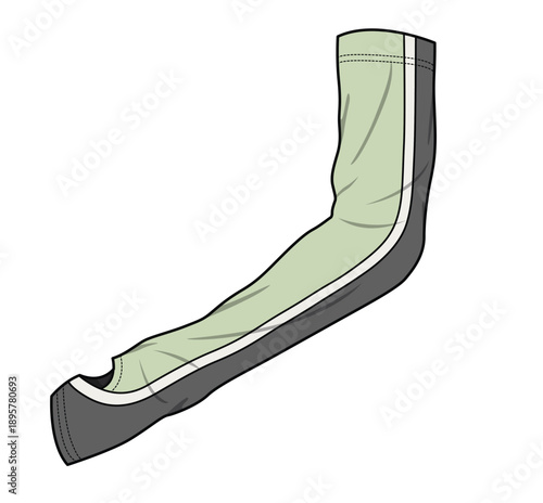 Arm warmers mockup template vector illustration.